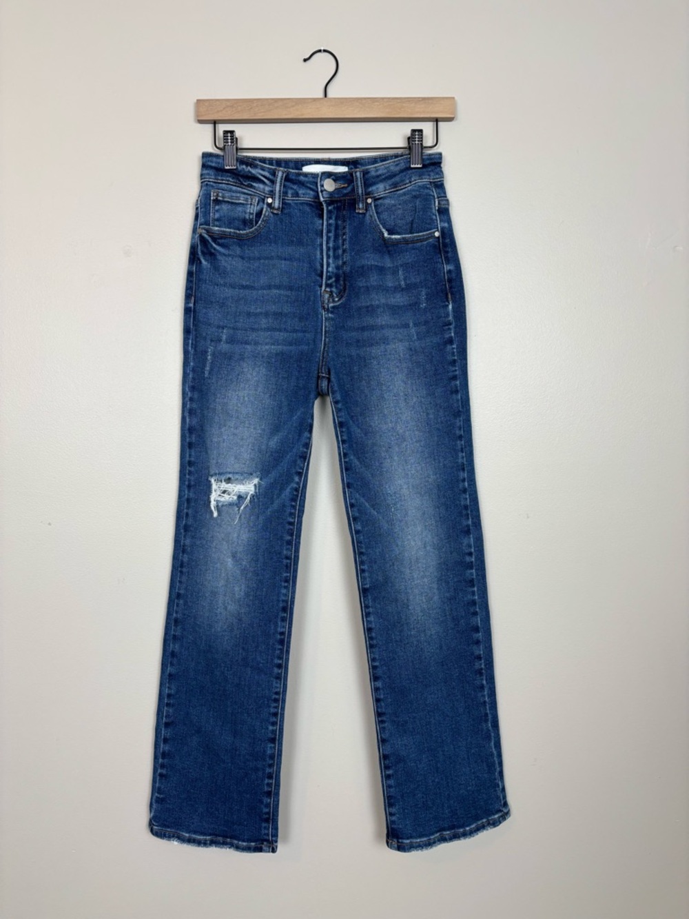 Risen Los Angeles Jeans Womens 26 High Rise Straight Ankle Denim in Blue